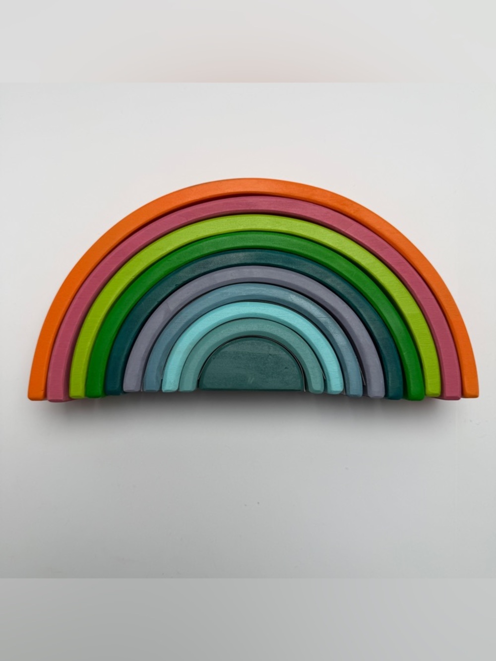 Wooden Stacking Rainbow Toy - Multicolor(Sample🌈)